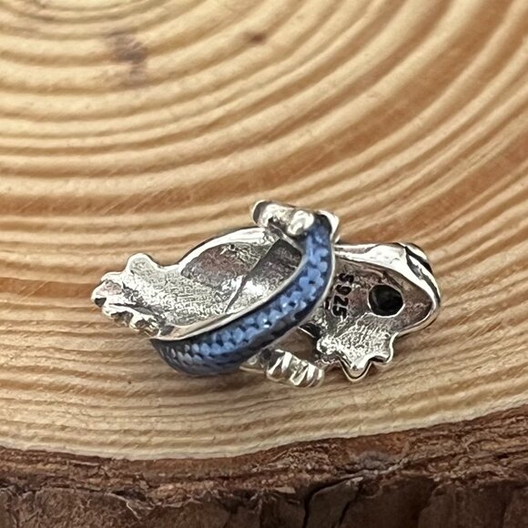 Pandora Metallic Blue Gecko Charm - Picture 6 of 6